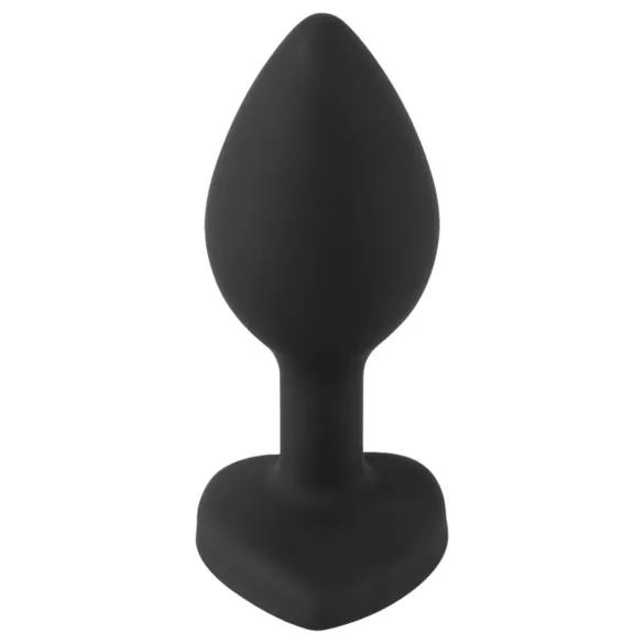 You2Toys - dop anal cu piatră albă - silicon negru