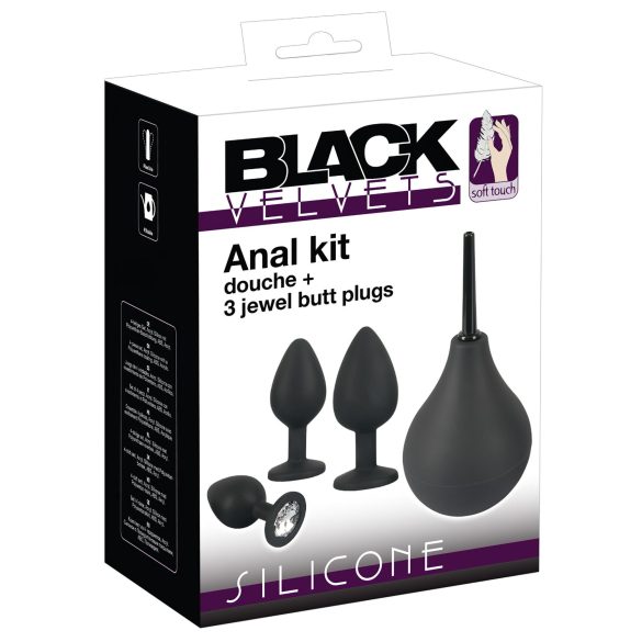 Black Velvet - set dopuri anale (4 piese) - negru