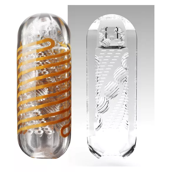 TENGA Spinner Beads - masturbator bărbați - canal texturat - transparent
