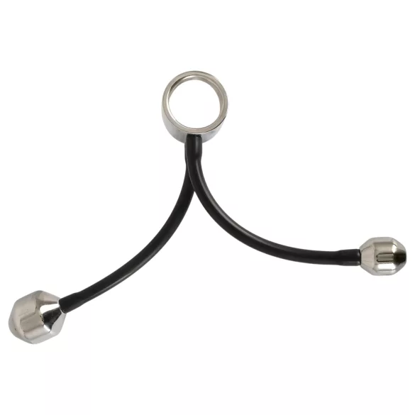 You2Toys - inel penian cu greutate anală - silicon negru