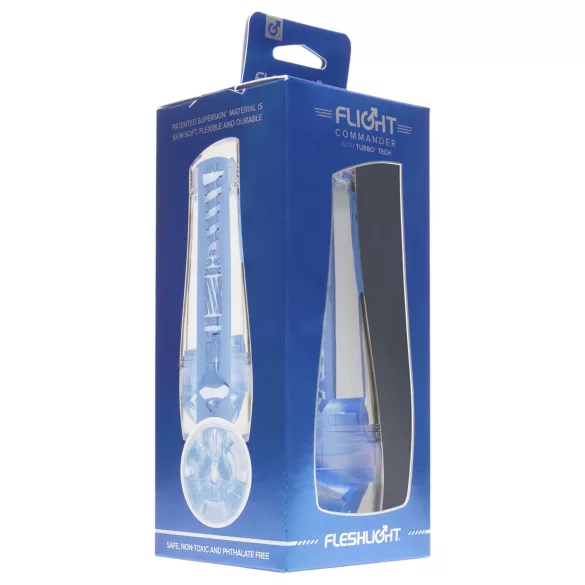 Fleshlight Flight Commander - masturbator cu efect de sucțiune - albastru