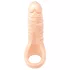 Realistixxx - dildo realist dublu cu inel pentru penis - silicon natur