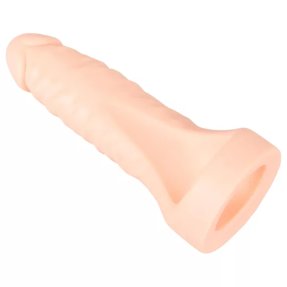 Realistixxx - dildo realist dublu cu inel pentru penis - silicon natur