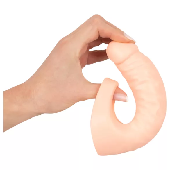 Realistixxx - dildo realist dublu cu inel pentru penis - silicon natur