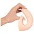 Realistixxx - dildo realist dublu cu inel pentru penis - silicon natur