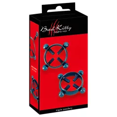Bad Kitty - piercing sfârcuri cu spirală - albastru