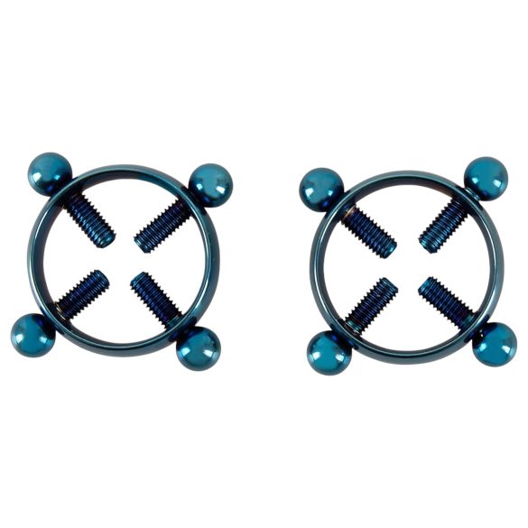 Bad Kitty - piercing sfârcuri cu spirală - albastru