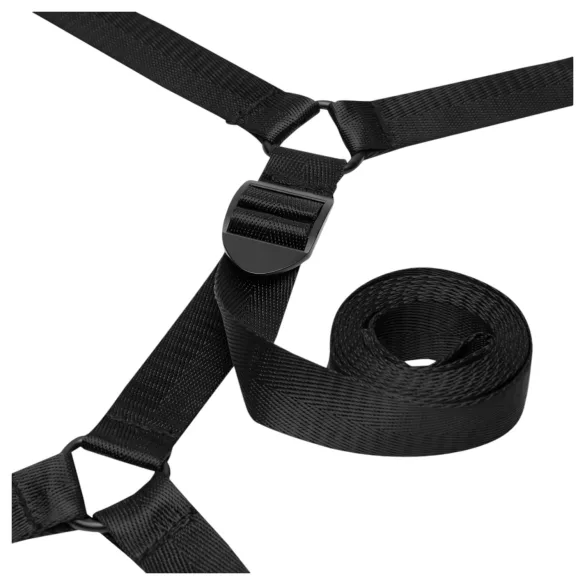 Fifty Shades of Grey - set cătușe BDSM - piele neagră-roșie