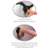 Real Feel Deluxe No.7 - vibratoare realist cu testicule - silicon bej