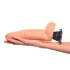 Real Feel Deluxe No.7 - vibratoare realist cu testicule - silicon bej