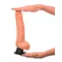 Real Feel Deluxe No.7 - vibratoare realist cu testicule - silicon bej