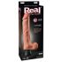 Real Feel Deluxe No.12 - vibrator realist cu testicule (natur)