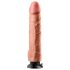 Real Feel Deluxe No.12 - vibrator realist cu testicule (natur)