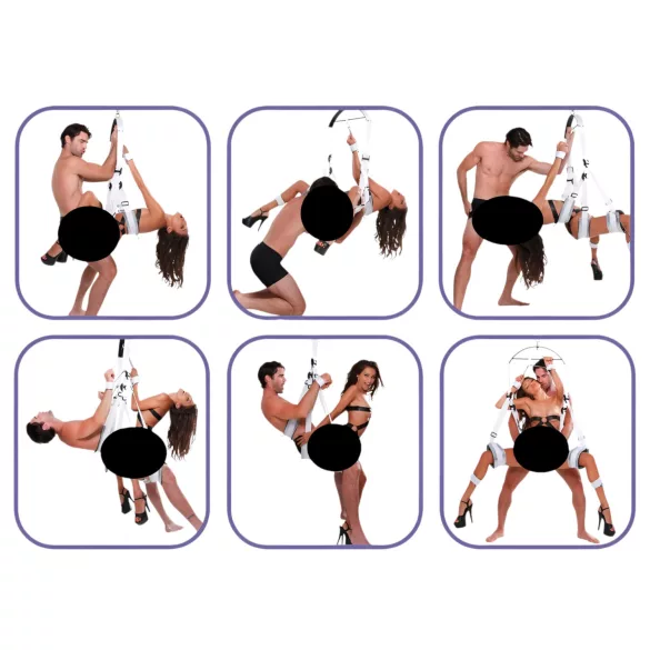 Fetish - scaun pentru sex BDSM - alb