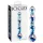 Icicles No. 08 - dildo din sticlă dublu, ondulat - transparent/albastru
