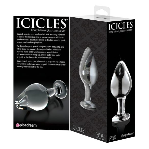 Icicles No. 25 - dop anal conic - sticlă transparentă