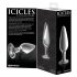 Icicles No. 26 - plug anal din sticlă transparentă, formă conică