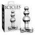 Icicles No. 47 - dop anal cu 3 bile - sticlă transparentă