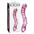 Icicles No. 55 - dildo dublu capăt - stimulare punct G - sticlă roz