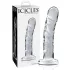 Icicles No. 62 - dildo din sticlă cu penis - transparent