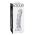 Icicles No. 62 - dildo din sticlă cu penis - transparent