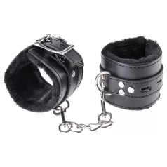 Fetish - cătușe moi - piele sintetică neagră