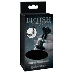   Fetish Super Suckers - pompă pentru sfârcuri (negru-transparent)