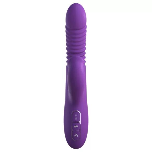 Fantasy For Her - vibrator împingător 3 în 1 cu funcție de încălzire (mov)