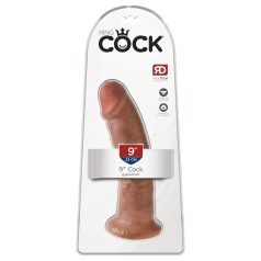   King Cock 9 - dildo realist cu ventuză (23cm) - natur închis