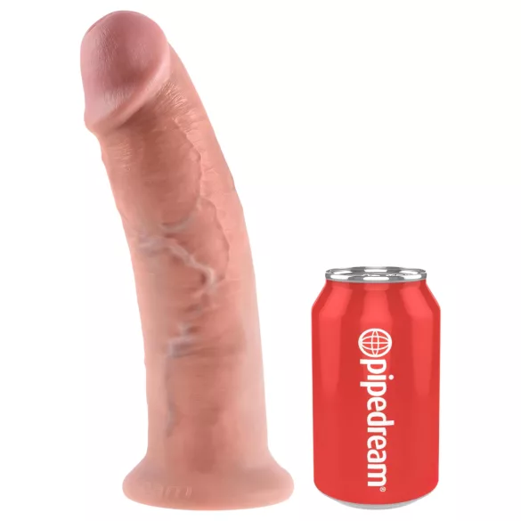 King Cock - dildo mare cu ventuză - 25cm - culoare naturală