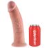 King Cock 10 - dildo cu ventuză mare (25cm) - culoare naturală