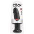 King Cock 10 - dildo cu ventuză (25cm) - negru