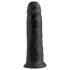King Cock 10 - dildo cu ventuză (25cm) - negru