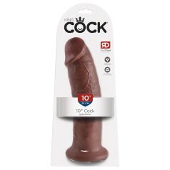 King Cock 10 - dildo maro cu ventuză mare (25cm)