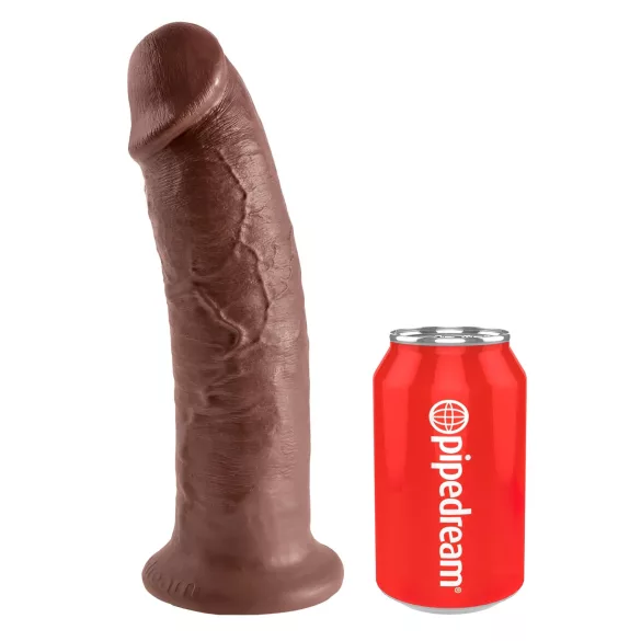 King Cock 10 - dildo cu ventuză mare - 25cm - maro