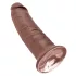 King Cock 10 - dildo cu ventuză mare - 25cm - maro