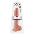 King Cock - dildo cu ventuză și testicule - 28cm natur