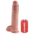 King Cock - dildo cu ventuză și testicule - 28cm natur