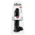 King Cock 11 - dildo cu ventuză și testicule - 28cm - negru