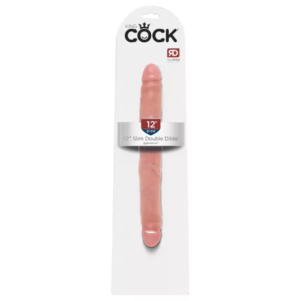 King Cock - dildo dublu realist - 31 cm - culoare naturală