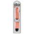 King Cock 10 Stiffy - vibrator realist, impermeabil (25cm) - natural