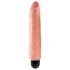 King Cock 10 Stiffy - vibrator realist, impermeabil (25cm) - natural