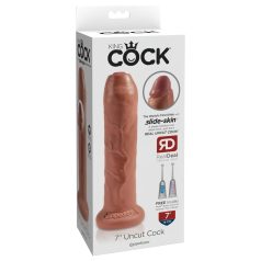 King Cock 7 - dildo realist (18cm) - natur întunecat