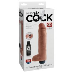 King Cock 10 - dildo realist cu stropire (25cm) - natural