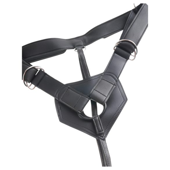 King Cock 7 - dildo cu ham aplicabil (negru)