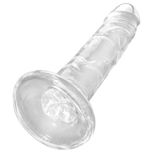 King Cock Clear - dildo cu ventuză - transparent - 15 cm