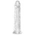 King Cock Clear 8 - dildo mare cu ventuză (20cm)