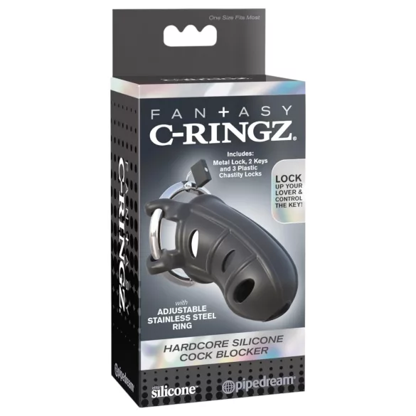 Pipedream - C-Ringz - cuşcă peniană din silicon (negru)