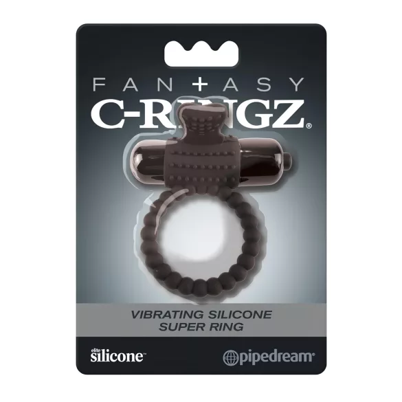Pipedream Fantasy C-Ringz - inel pentru penis cu vibrații - silicon negru