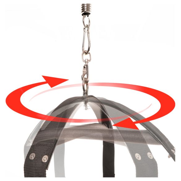 Fetish Fantasy - leagăn sexual rotativ 360° (negru)